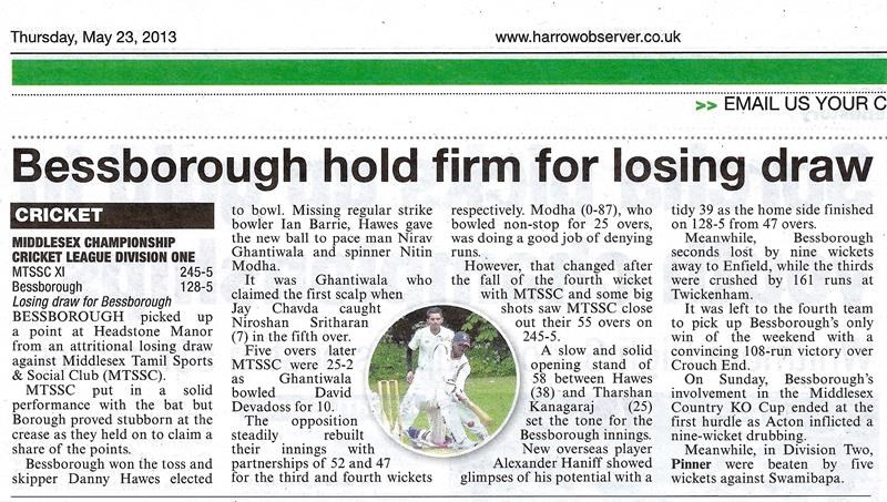 Bessborough hold firm for losing draw 